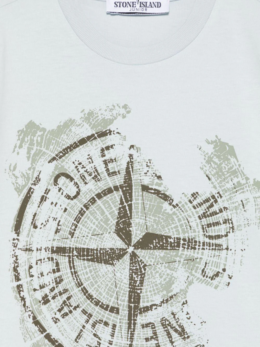 T-shirt con stampa per bambino Stone Island Junior azzurro con girocollo - Image 3