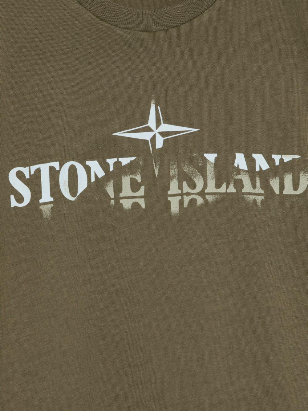 T-shirt con stampa per bambino Stone Island Junior verde - Image 3