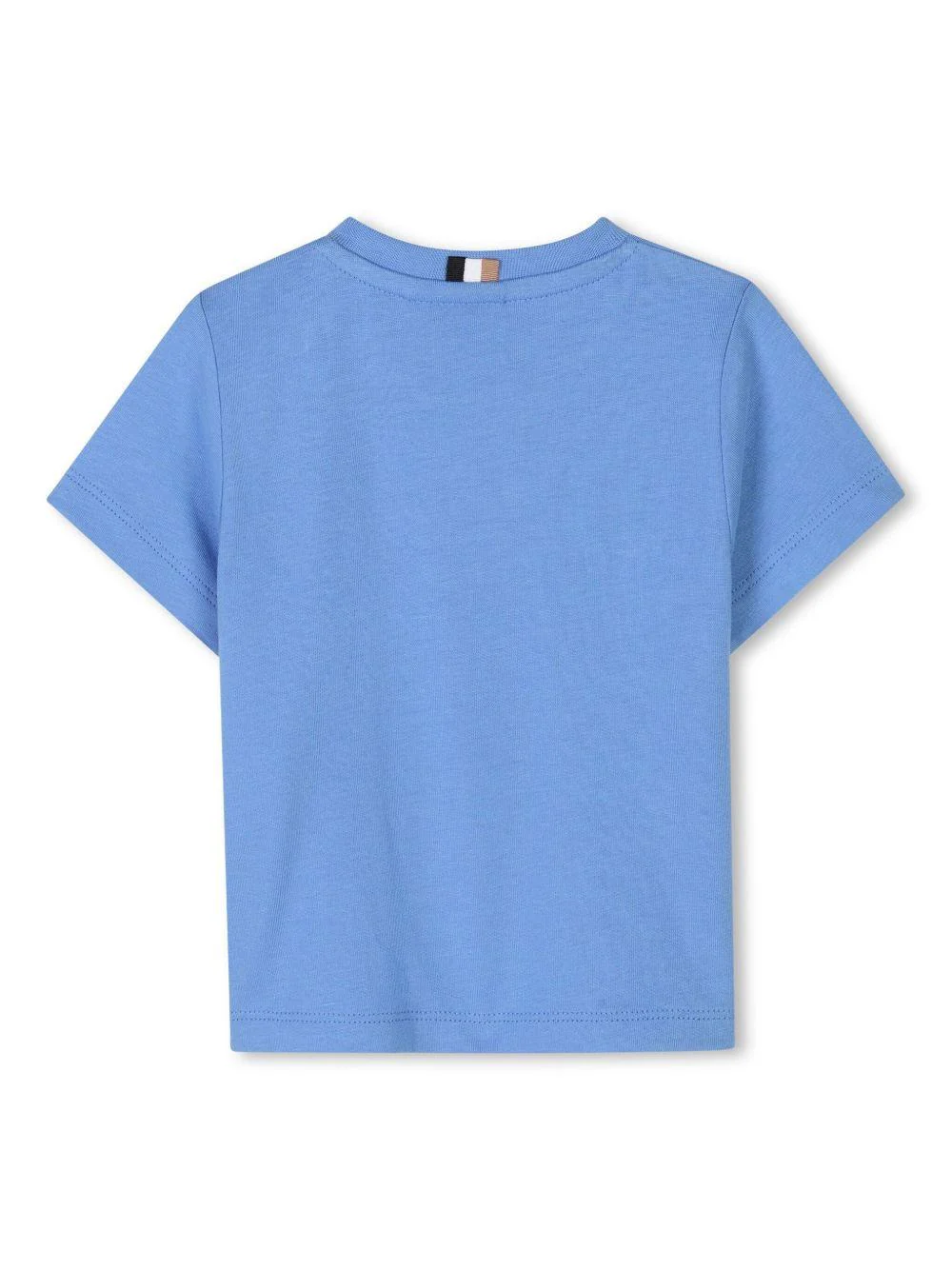 T-shirt con stampa per neonato BOSS Kidswear blu con orlo dritto - Image 2