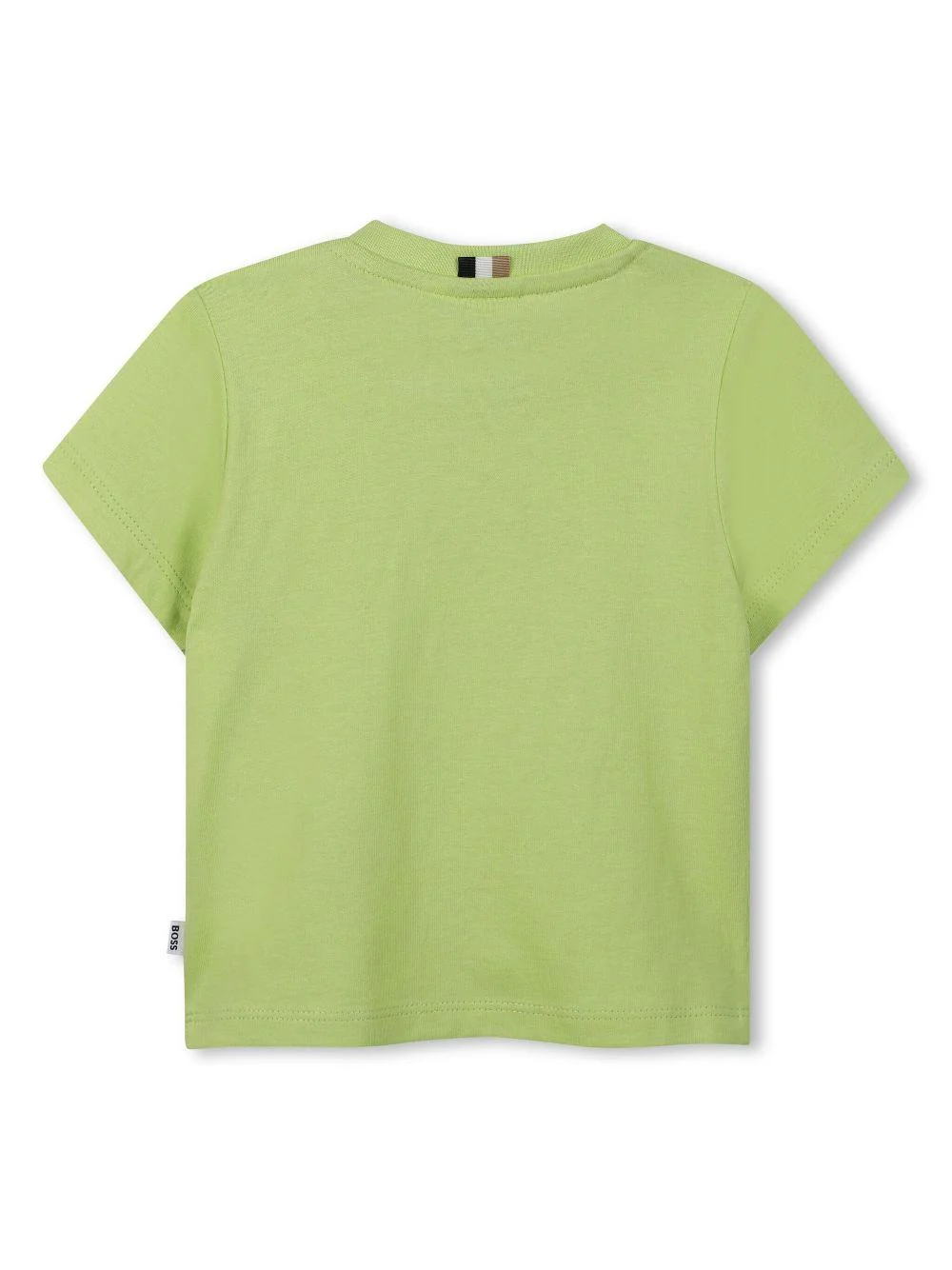 T-shirt con stampa per neonato BOSS Kidswear verde con scollo rotondo - Image 2