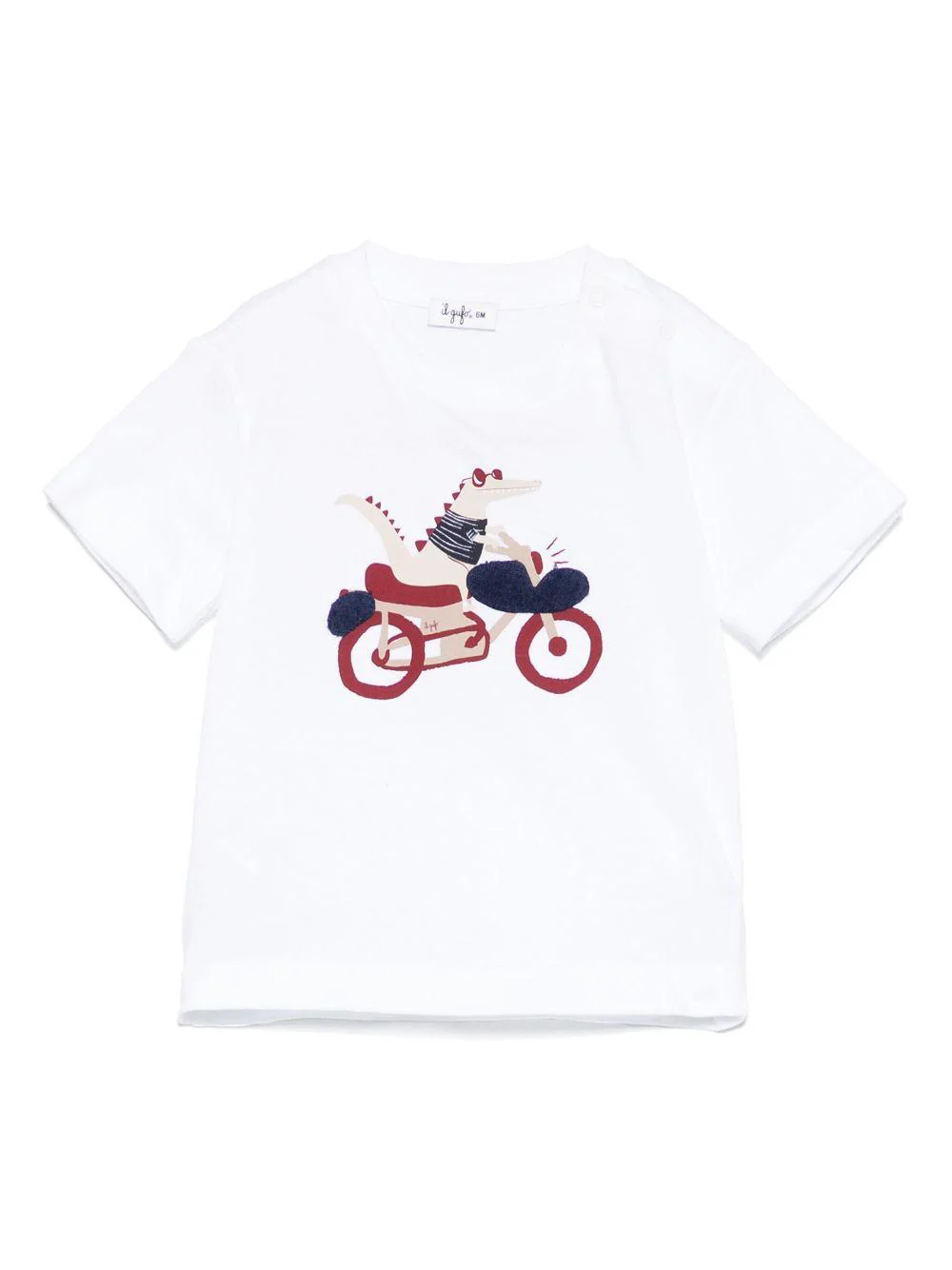 T-shirt con stampa per neonato Il Gufo bianco con girocollo