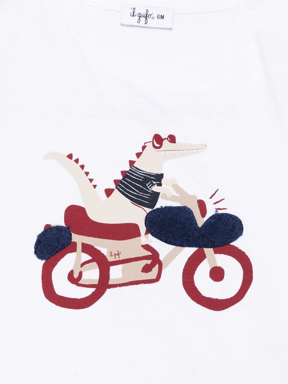 T-shirt con stampa per neonato Il Gufo bianco con girocollo - Image 3