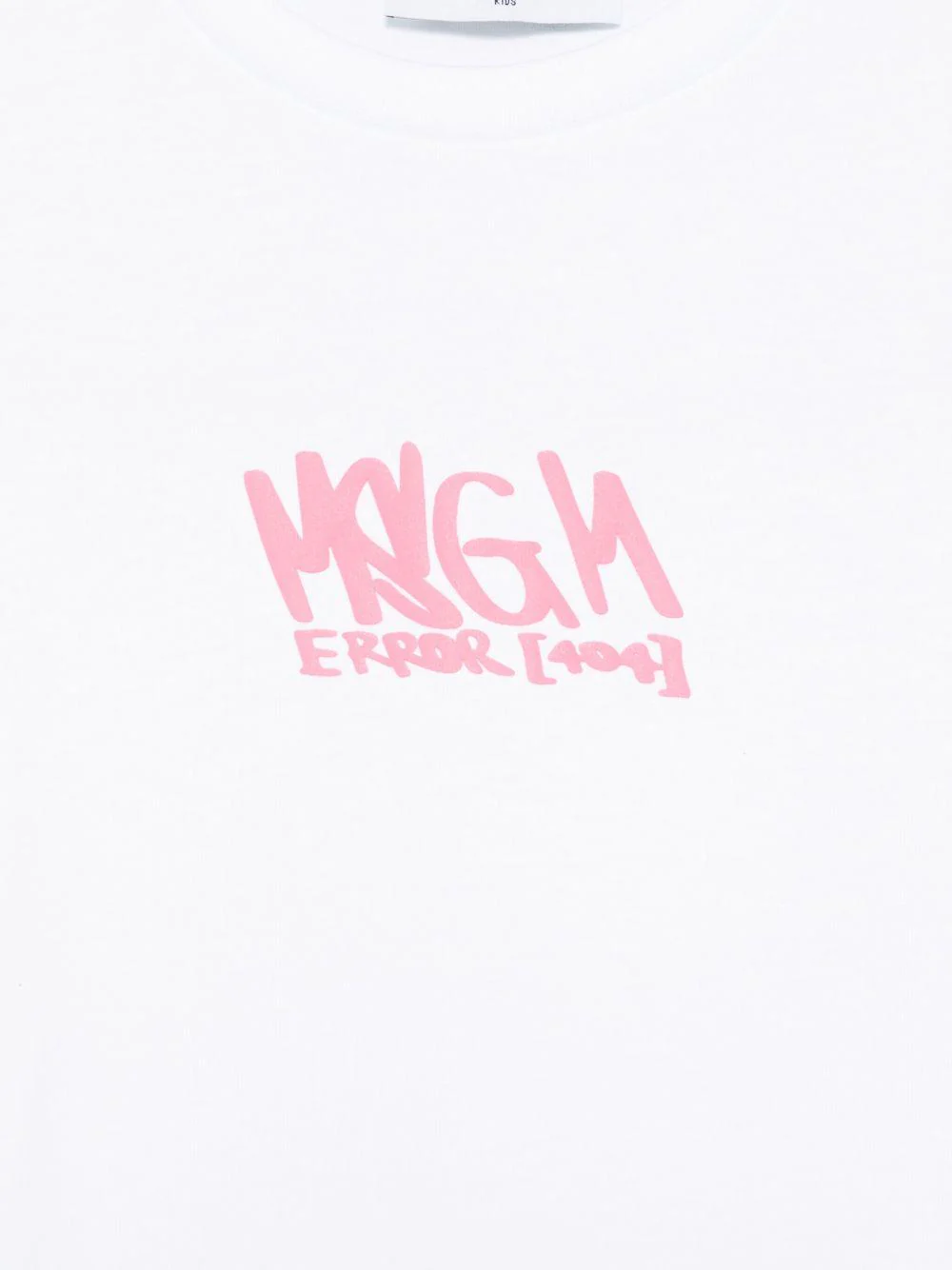 T-shirt in jersey per bambina MSGM Kids bianco con stampa logo - Image 3