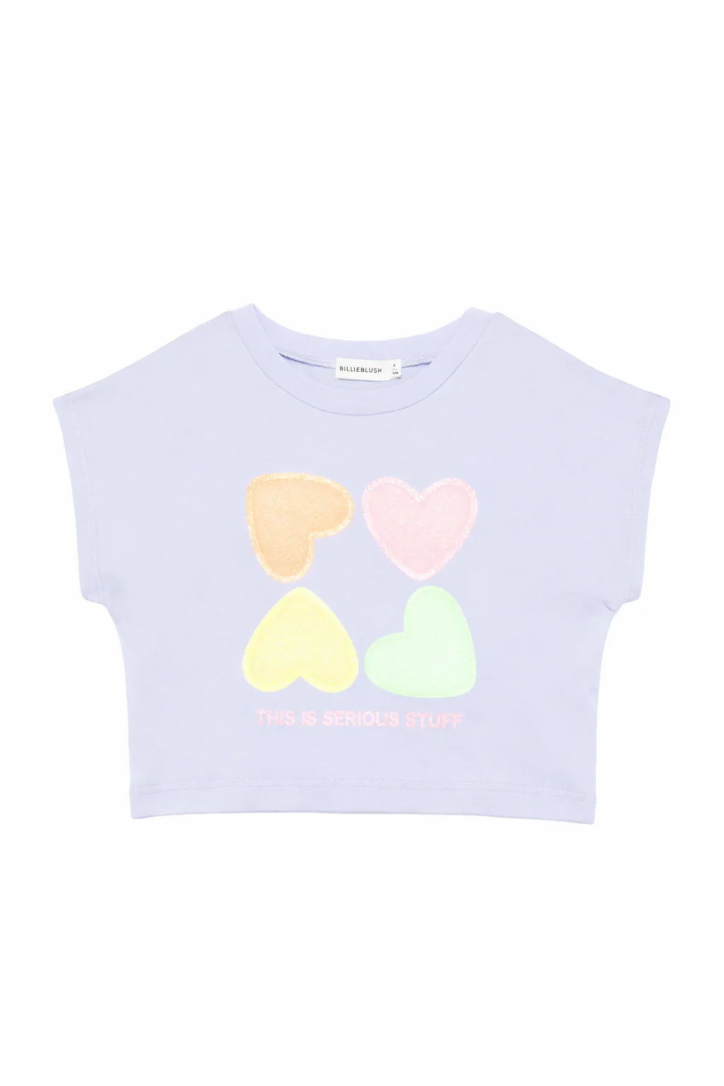 T-shirt per bambina Billieblush azzurra con stampa grafica