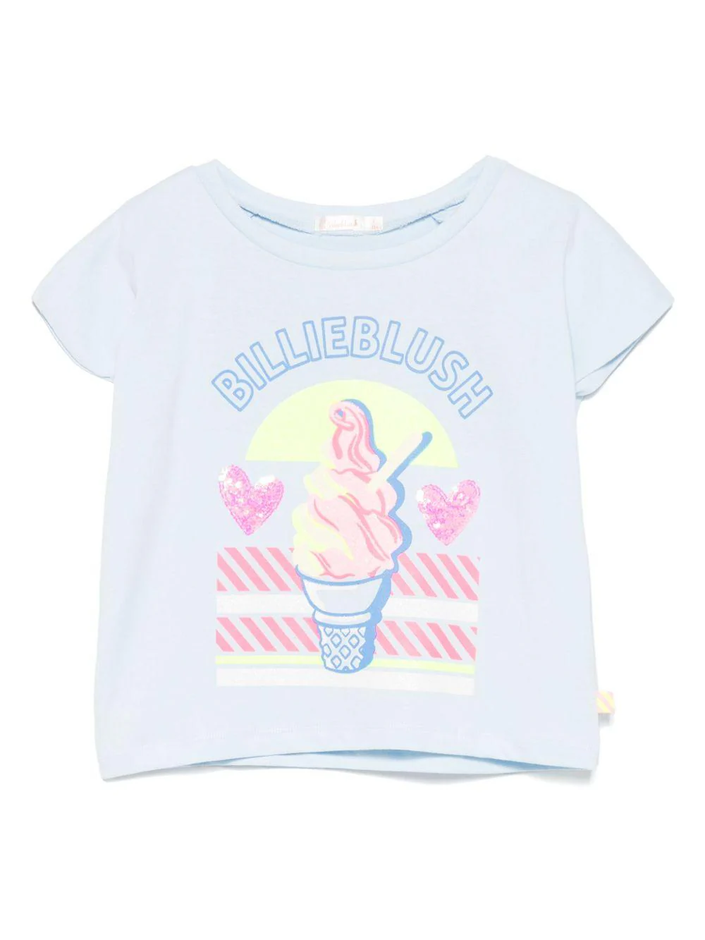 T-shirt per bambina Billieblush azzurro con stampa gelato