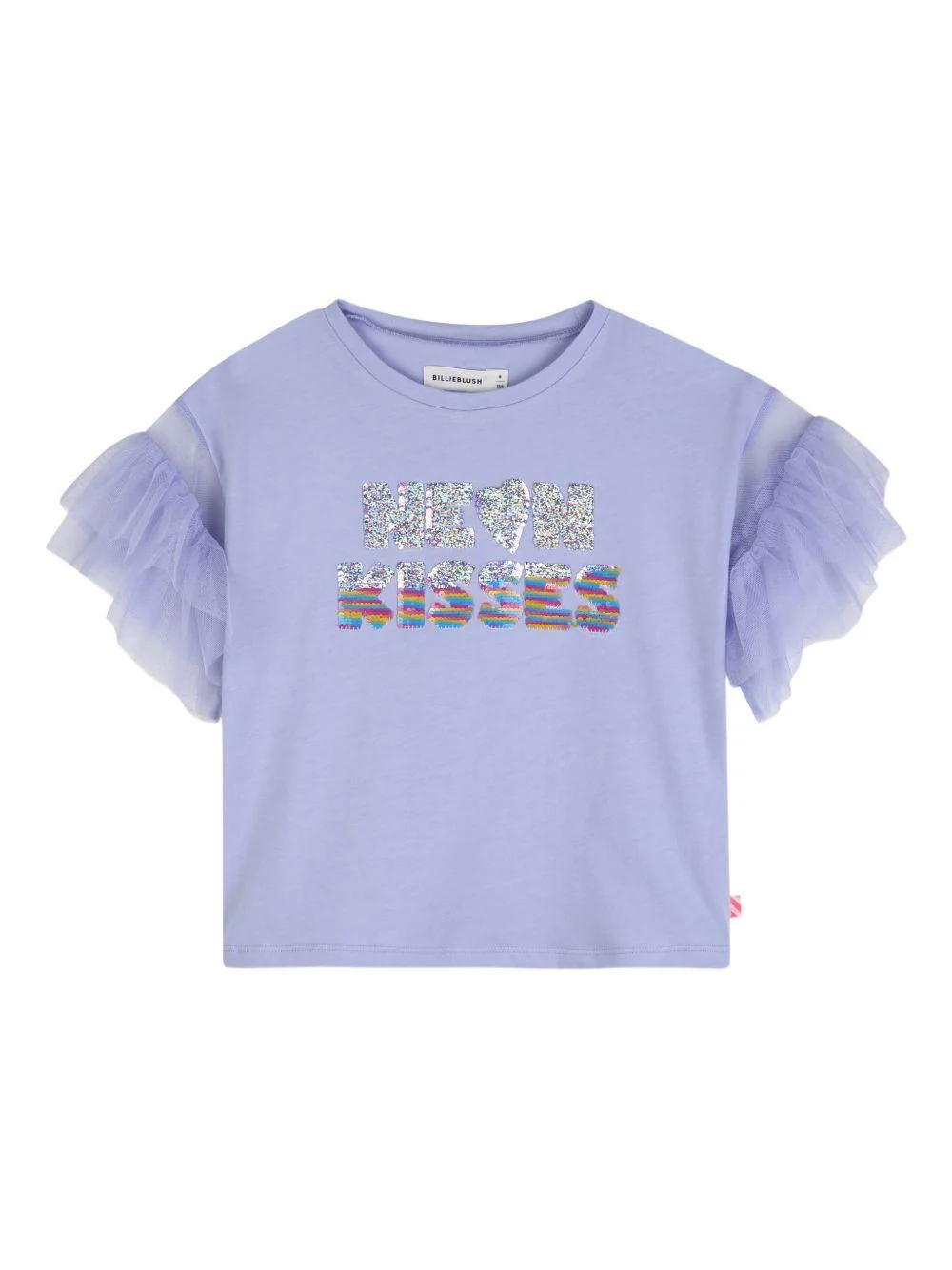 T-shirt per bambina Billieblush viola con ruches