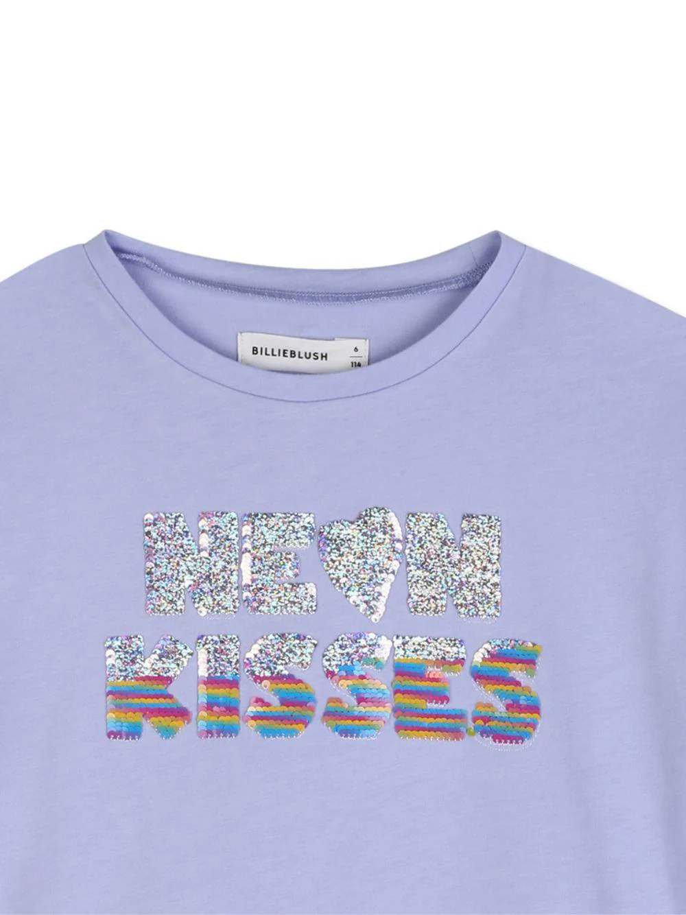 T-shirt per bambina Billieblush viola con ruches - Image 2