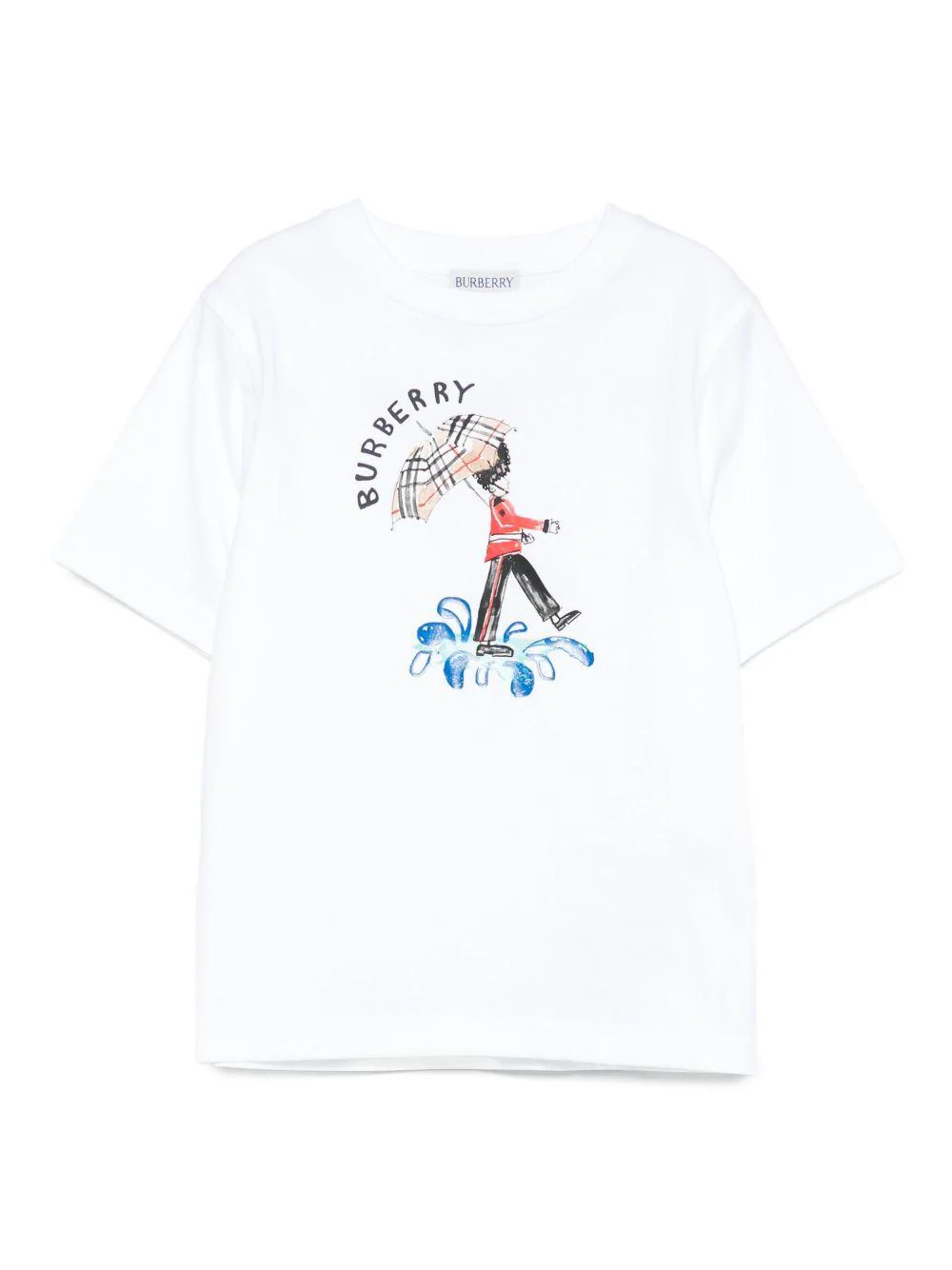 T-shirt per bambina Burberry Kids bianca con stampa grafica
