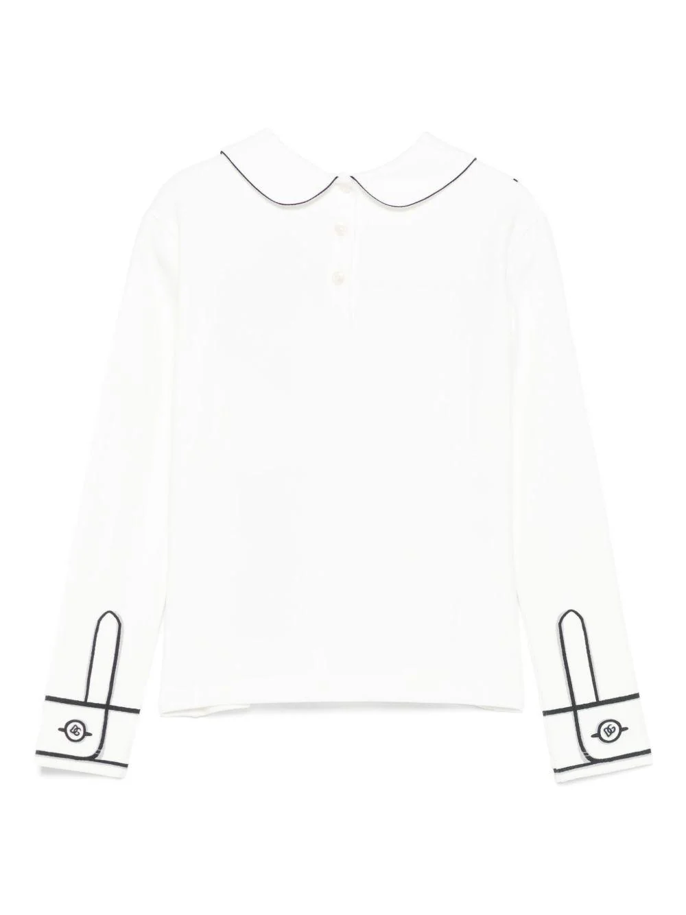 T-shirt per bambina Dolce & Gabbana Kids bianca con stampa a trompe l'oeil - Image 3