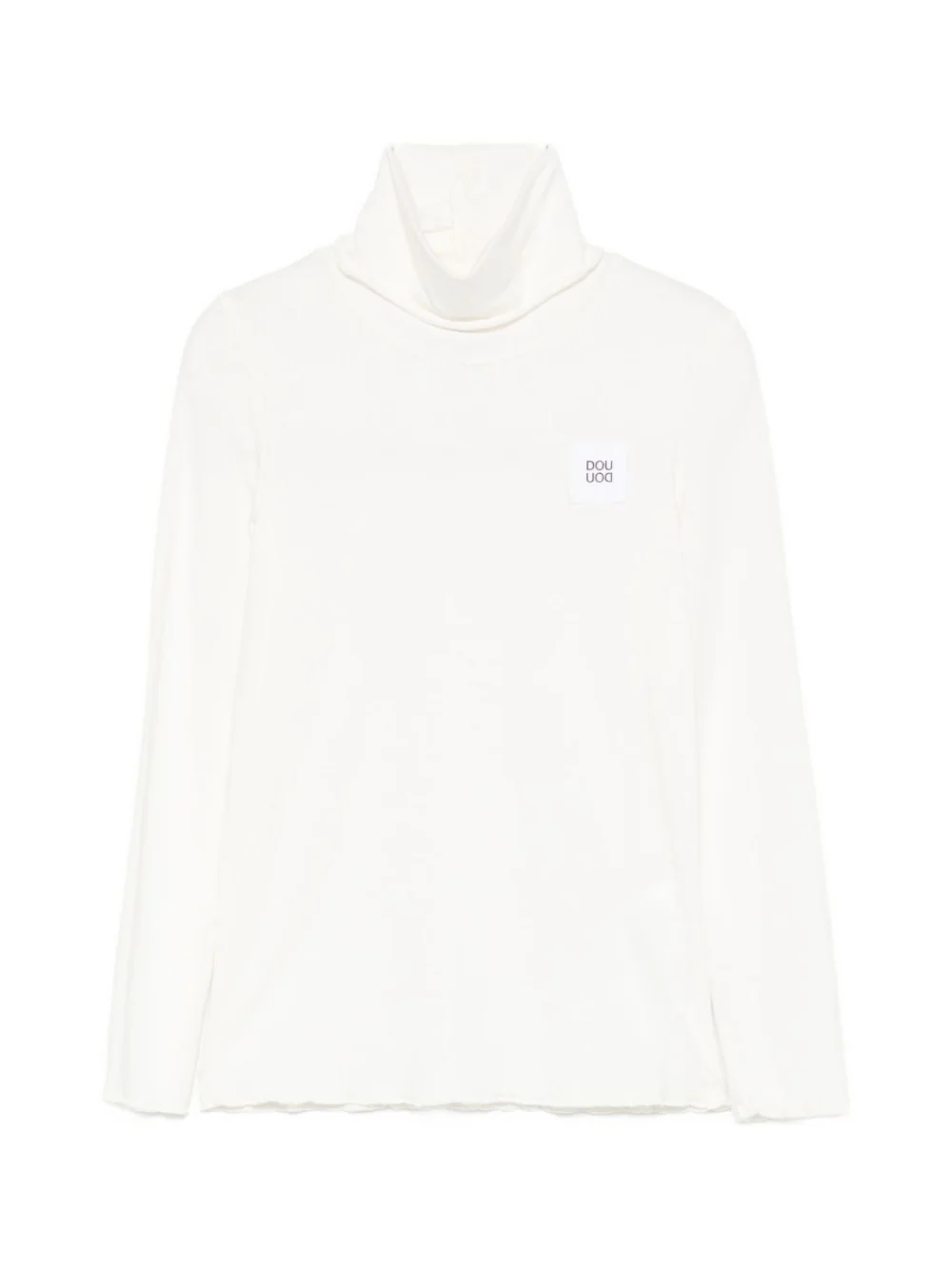 T-shirt per bambina Douuod Kids bianca con toppa con logo