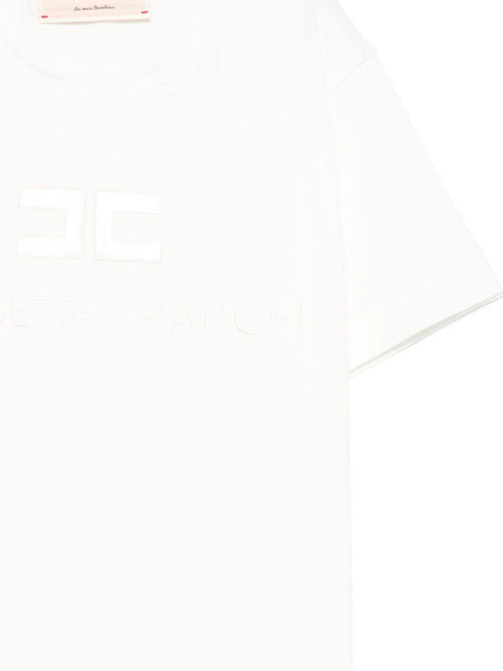 T-shirt per bambina Elisabetta Franchi La Mia Bambina avorio con logo - Image 2