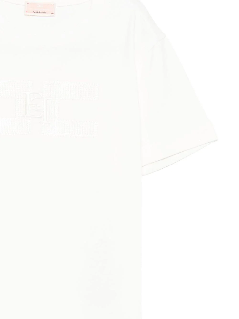 T-shirt per bambina Elisabetta Franchi La Mia Bambina bianco in cotone con logo - Image 2