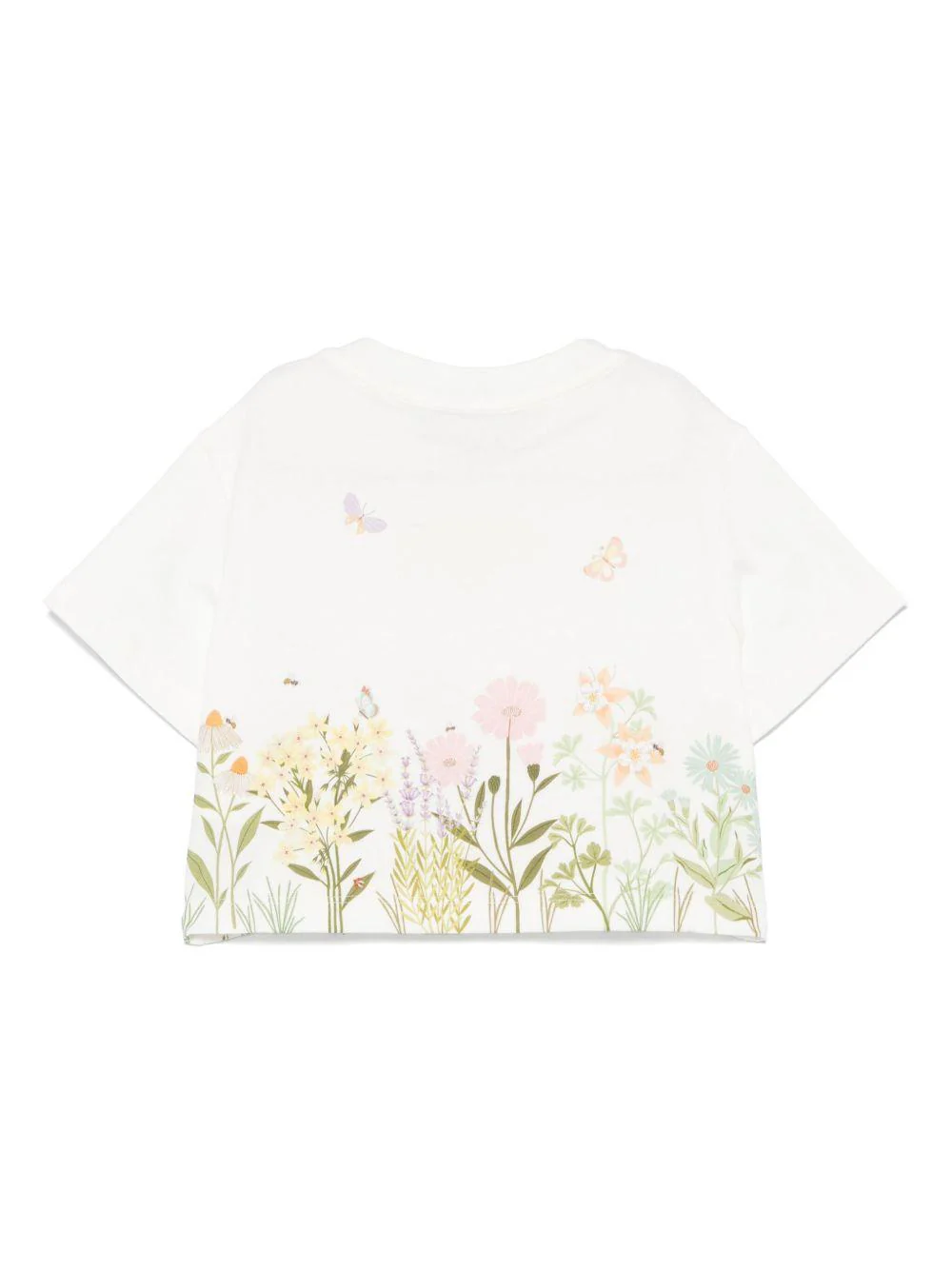 T-shirt per bambina Fendi Kids bianco con logo - Image 2