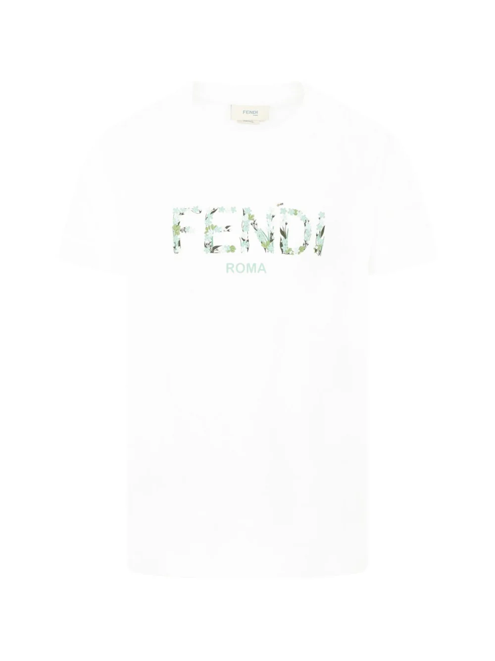 T-shirt per bambina Fendi Kids bianco con logo