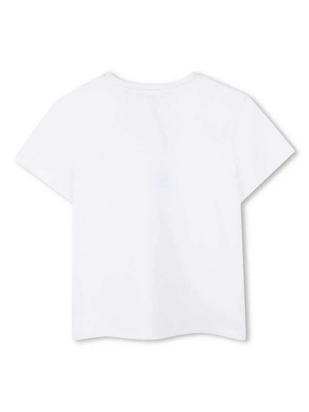 T-shirt per bambina Givenchy Kids bianco con strass con trama jersey - Image 2