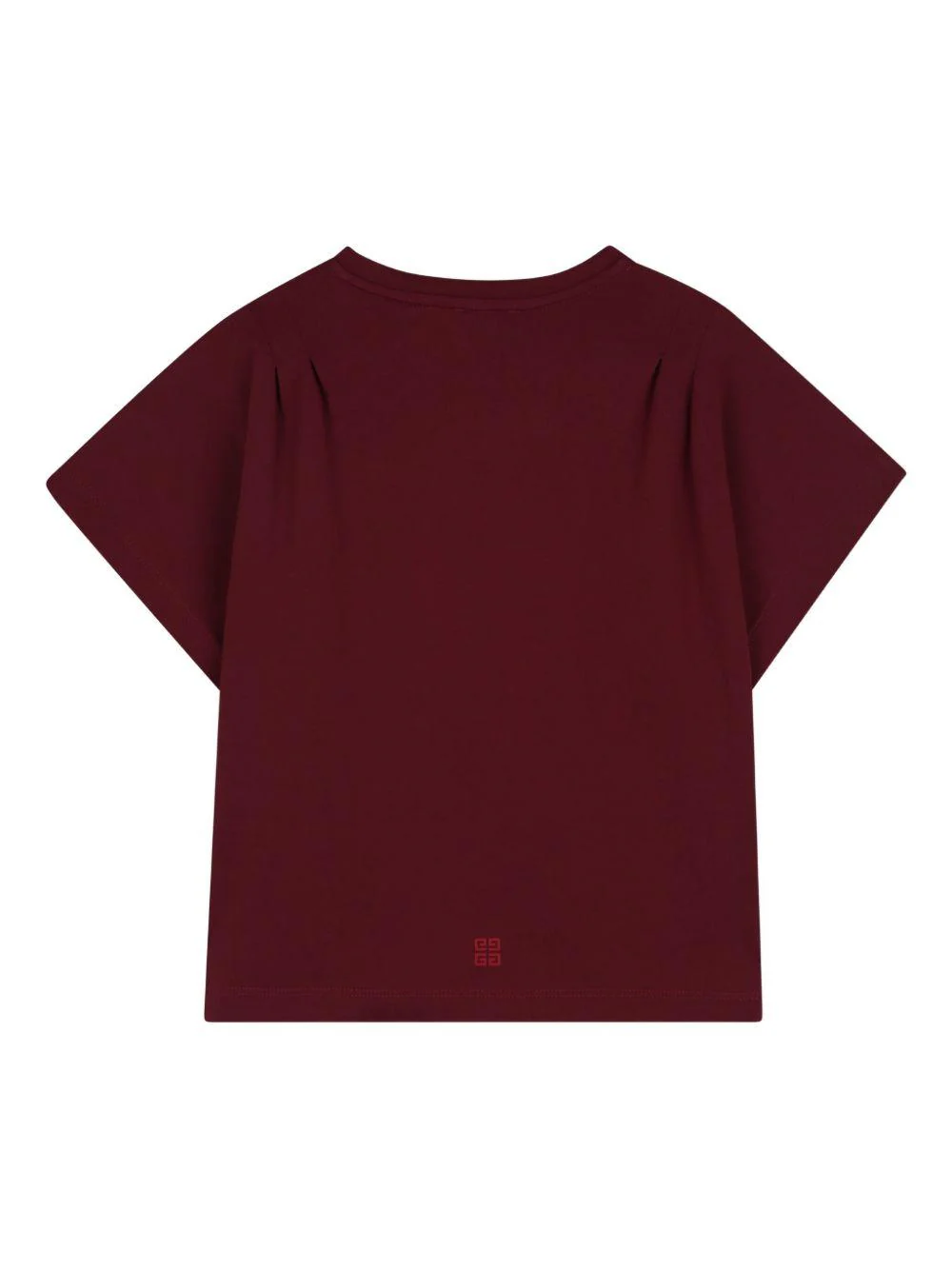 T-shirt per bambina Givenchy Kids borgogna con logo - Image 2