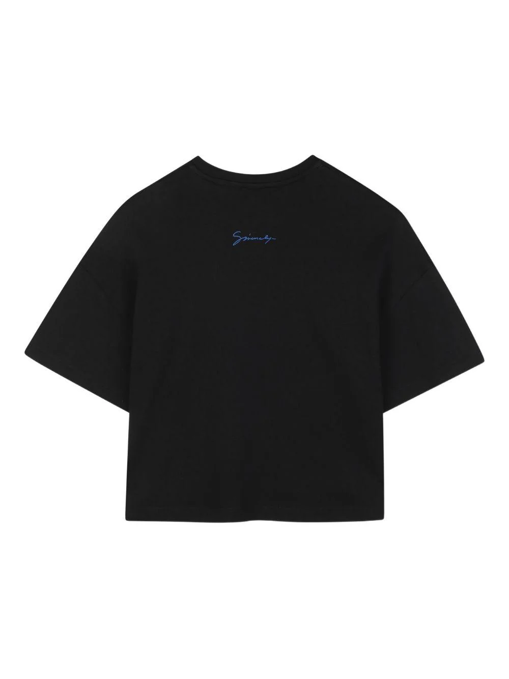 T-shirt per bambina Givenchy Kids nera con decorazione a perline - Image 2
