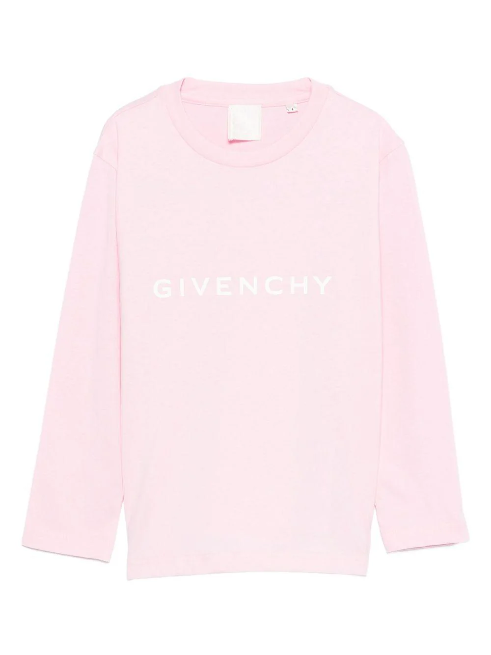 T-shirt per bambina Givenchy Kids rosa con logo sul davanti