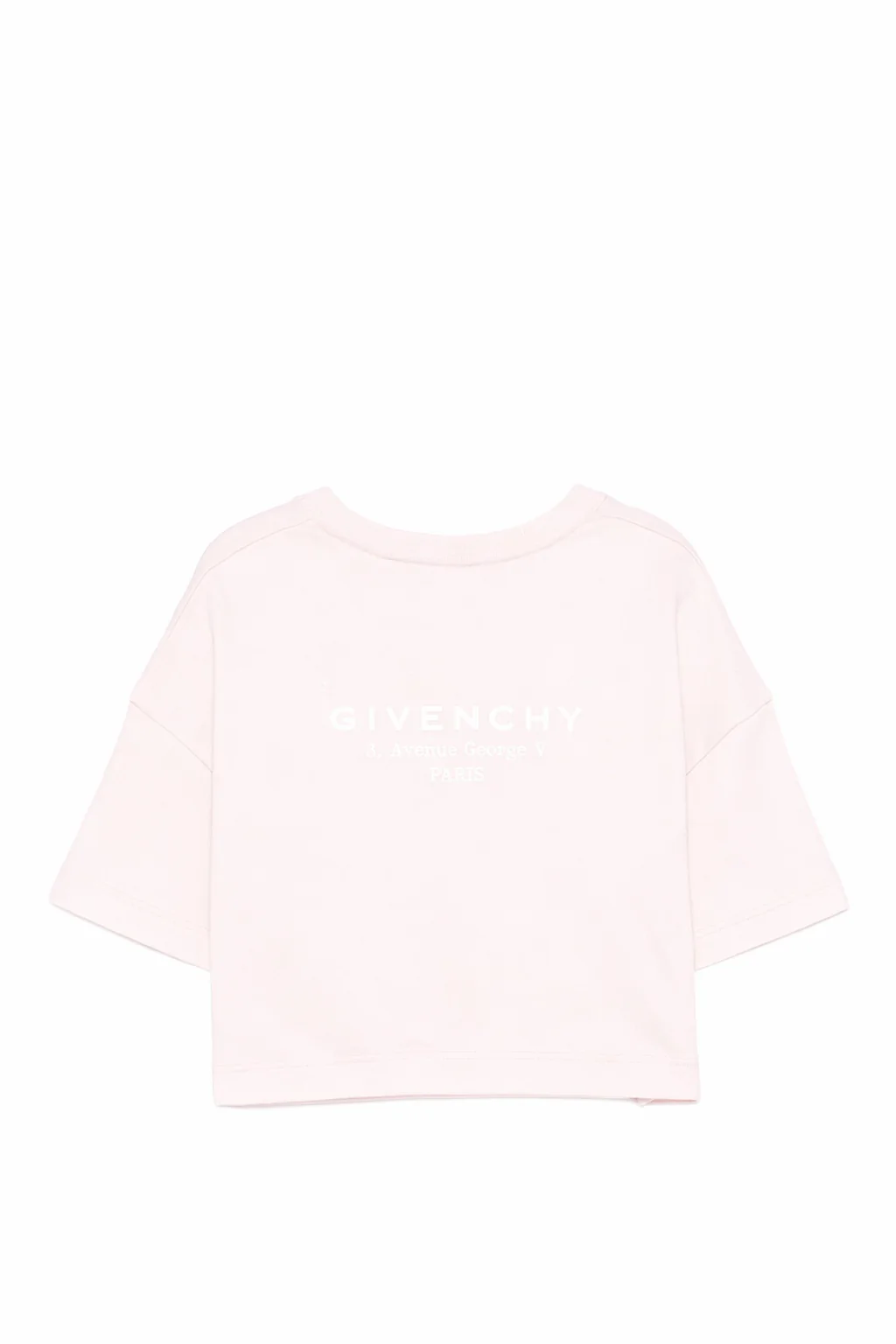 T-shirt per bambina Givenchy Kids rosa con logo sul davanti - Image 2