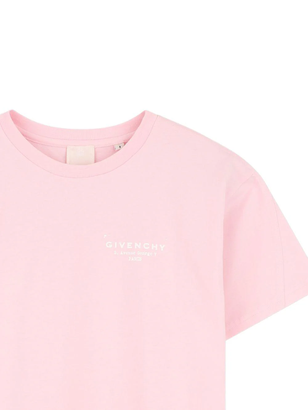 T-shirt per bambina Givenchy Kids rosa girocollo in cotone - Image 3