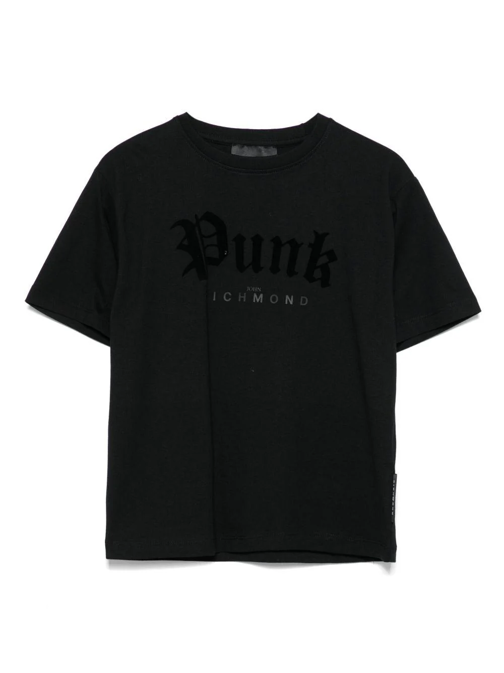 T-shirt per bambina John Richmond Junior nero con stampa grafica