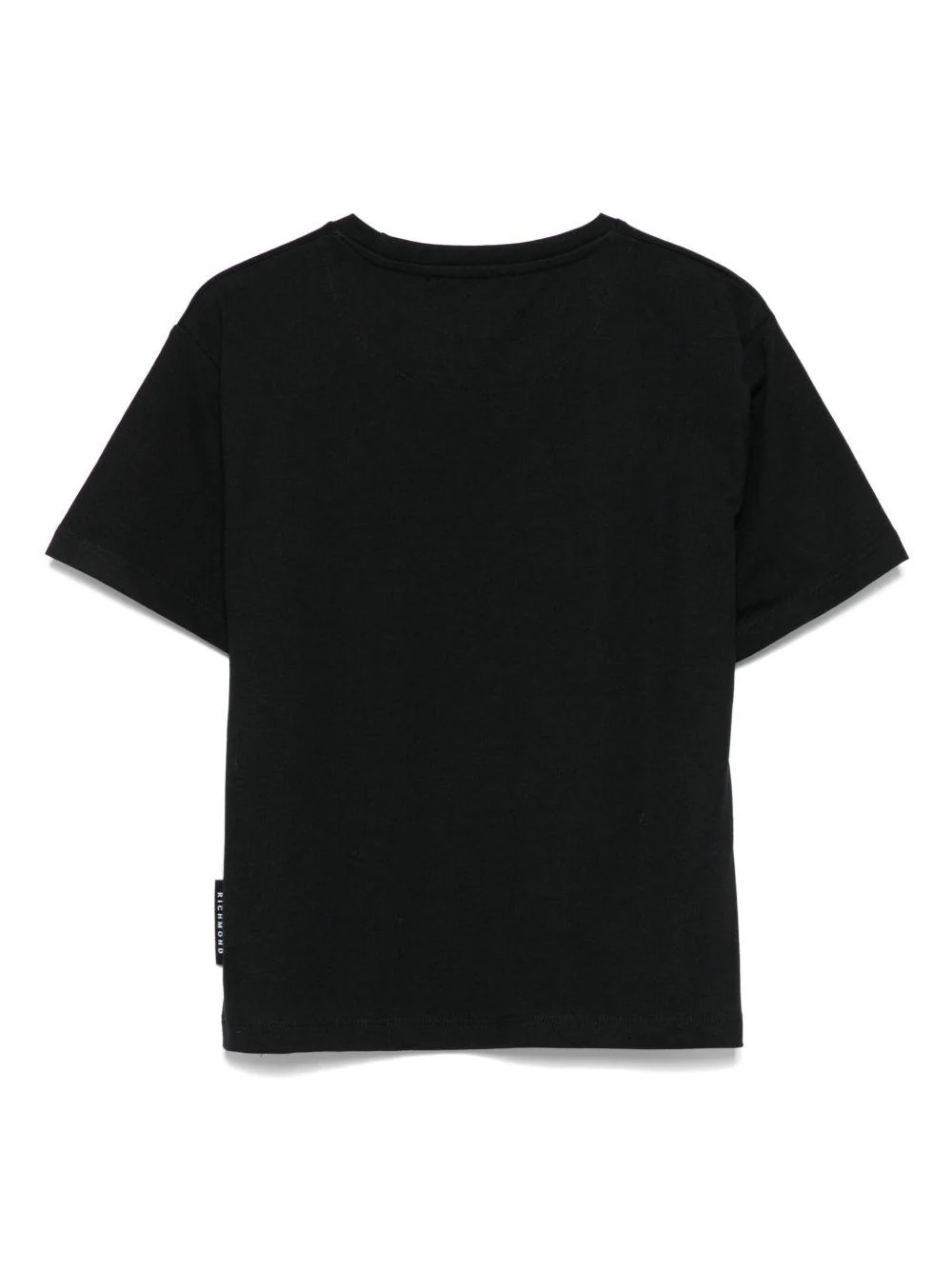 T-shirt per bambina John Richmond Junior nero con stampa grafica - Image 2