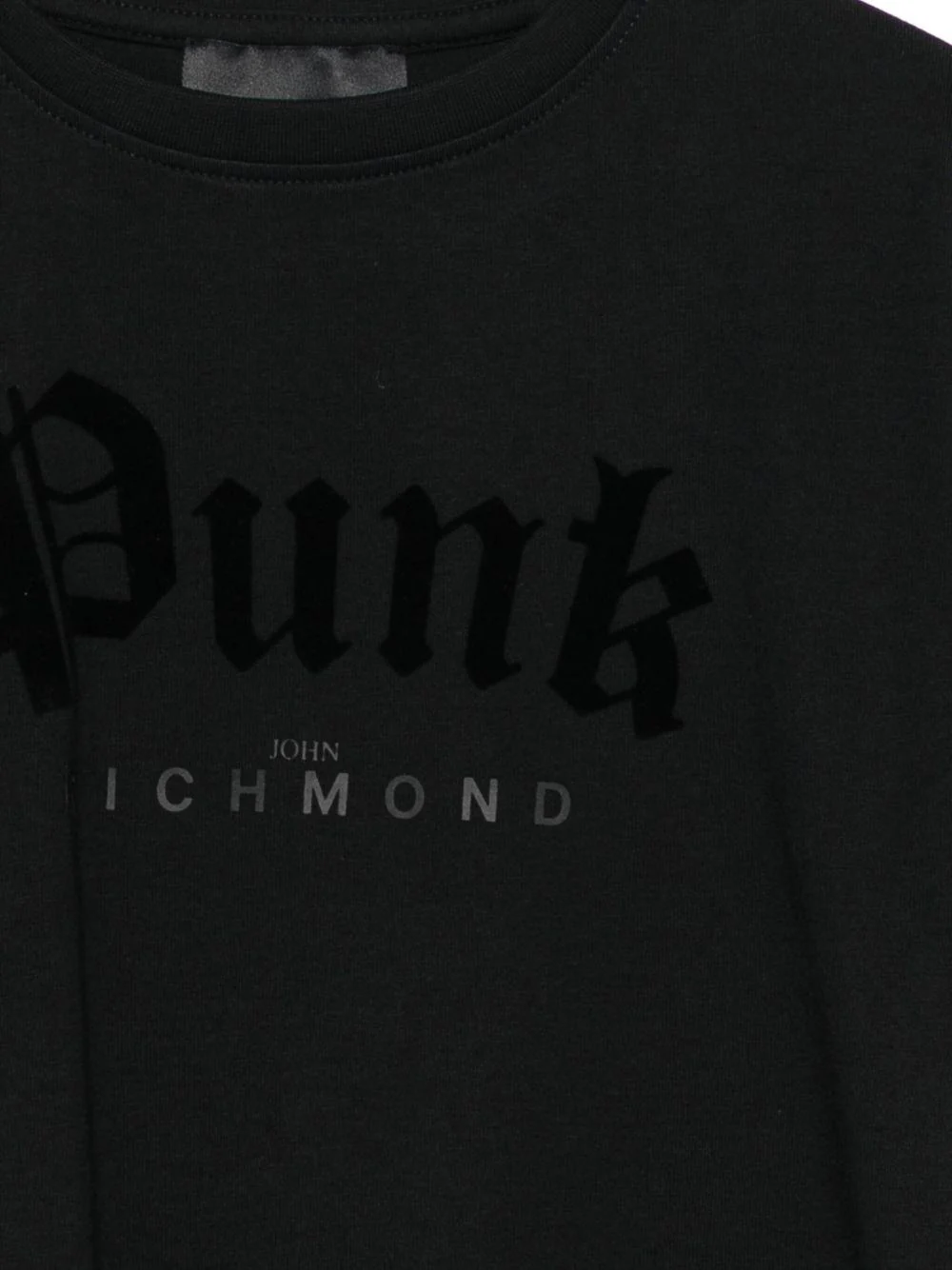 T-shirt per bambina John Richmond Junior nero con stampa grafica - Image 3