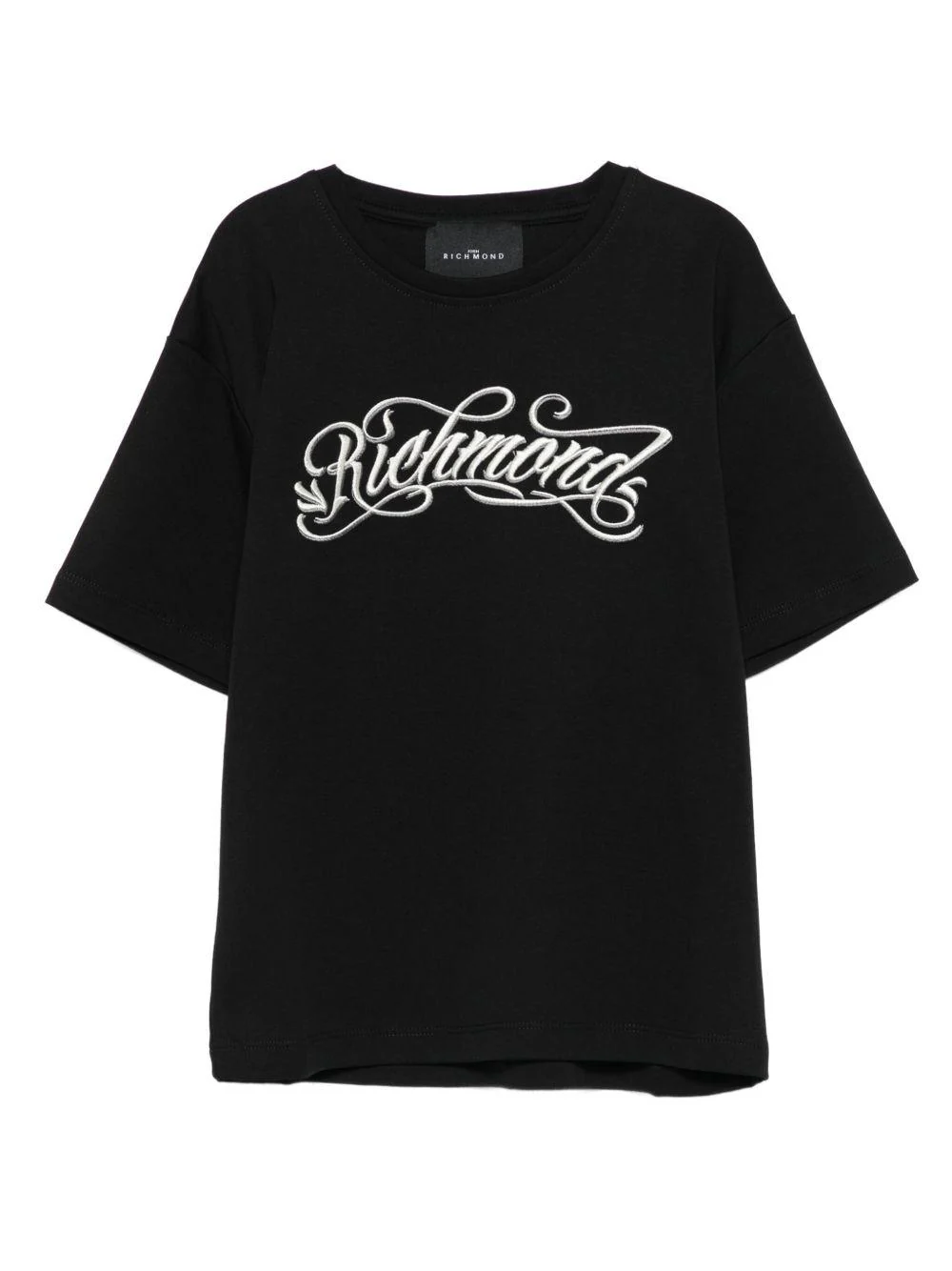 T-shirt per bambina John Richmond Junior nero con stampa logo