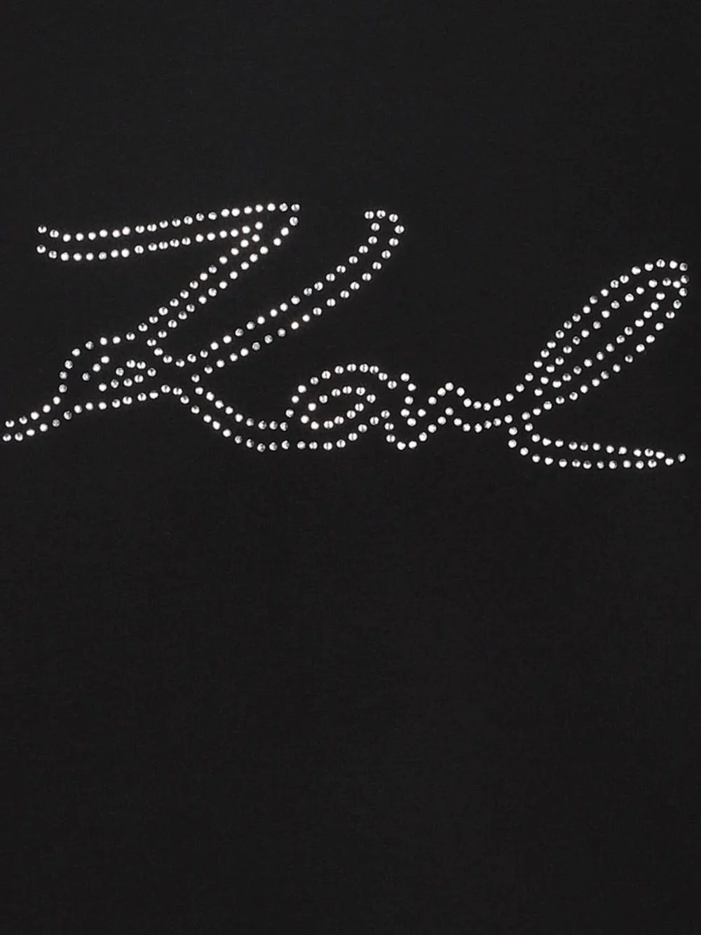 T-shirt per bambina Karl Lagerfeld Kids nero con strass - Image 2