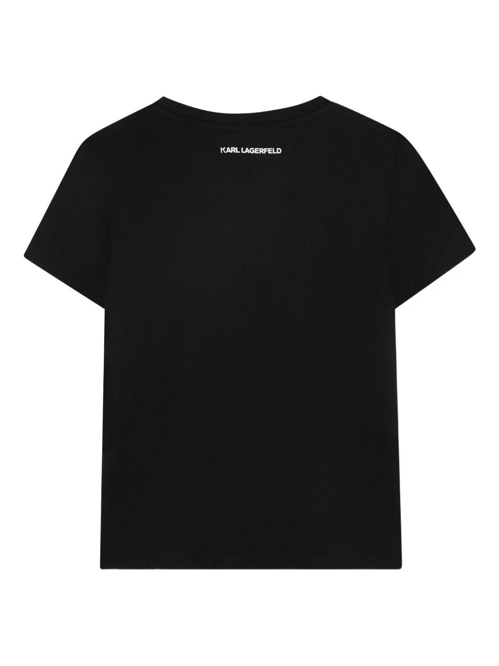 T-shirt per bambina Karl Lagerfeld Kids nero con strass - Image 3