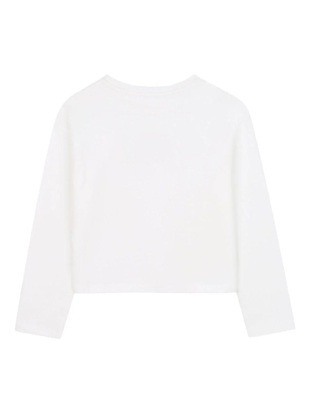 T-shirt per bambina Michael Kors Kids bianca con dettaglio logo - Image 2