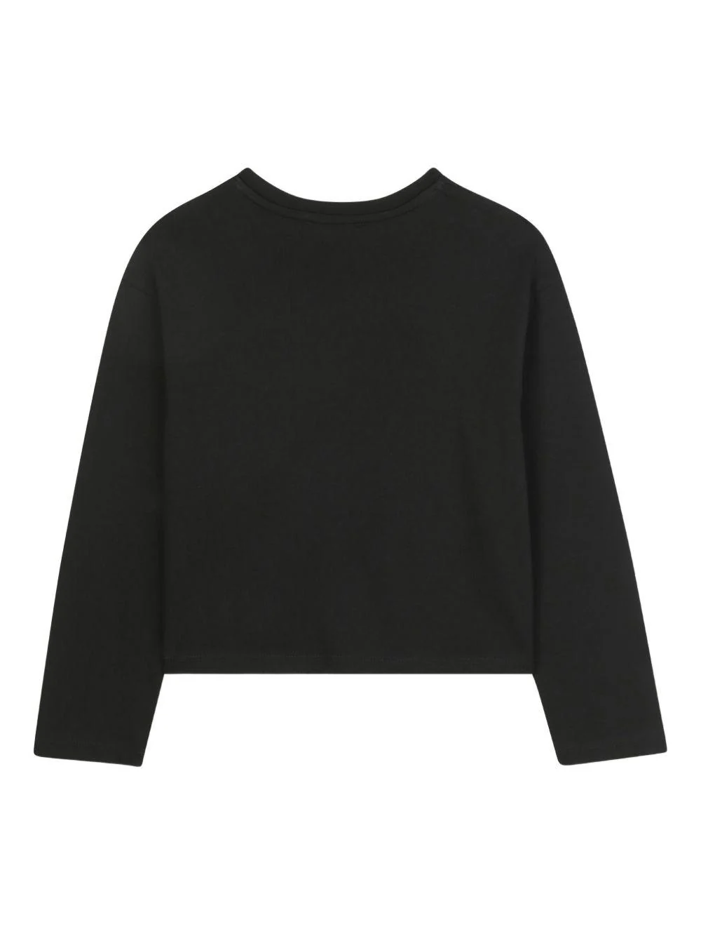 T-shirt per bambina Michael Kors Kids nera con dettaglio logo - Image 3