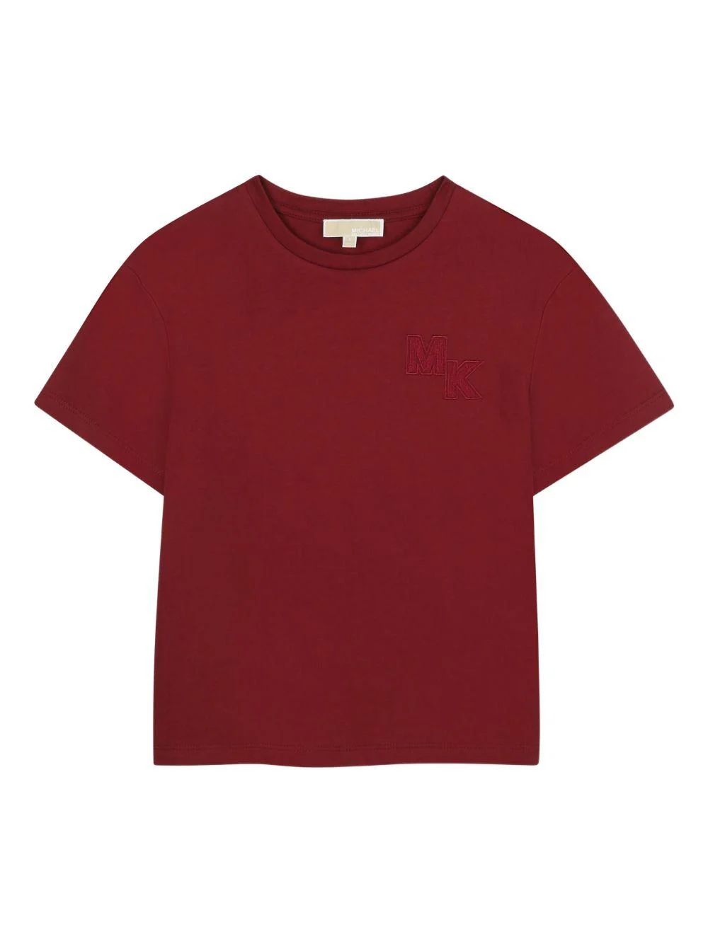 T-shirt per bambina Michael Kors Kids rossa con logo ricamato