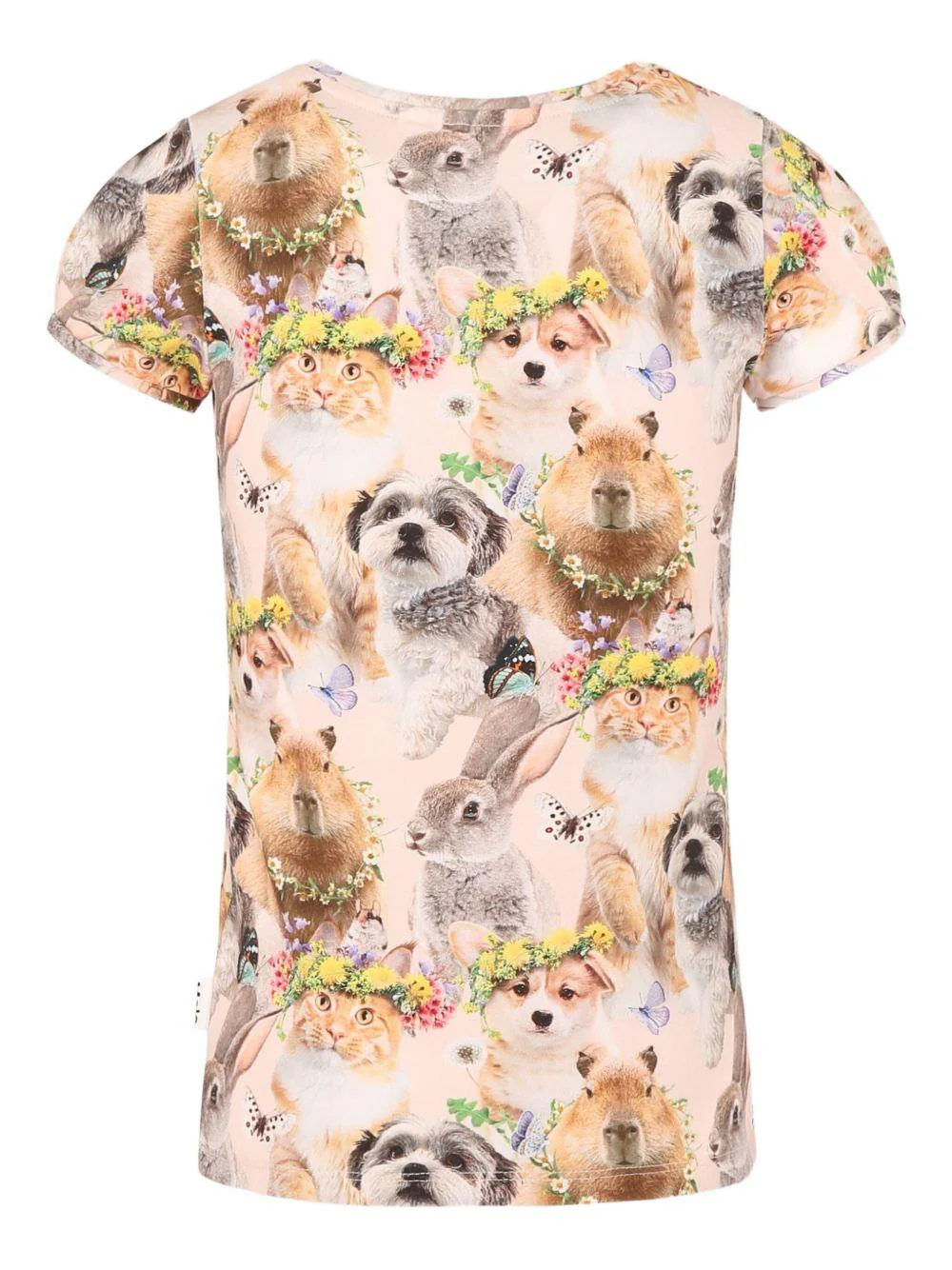 T-shirt per bambina Molo beige con stampa grafica - Image 2