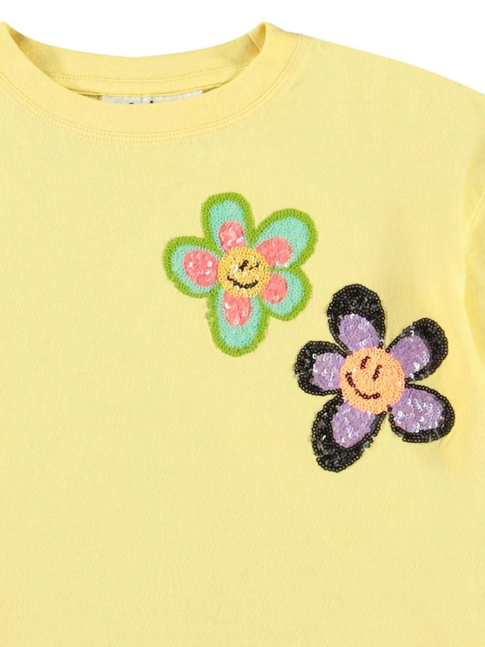 T-shirt per bambina Molo Reinette giallo con ricamo a fiori - Image 3
