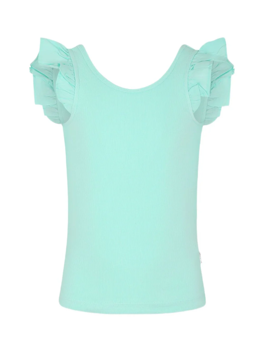 T-shirt per bambina Molo verde acquamarina a coste