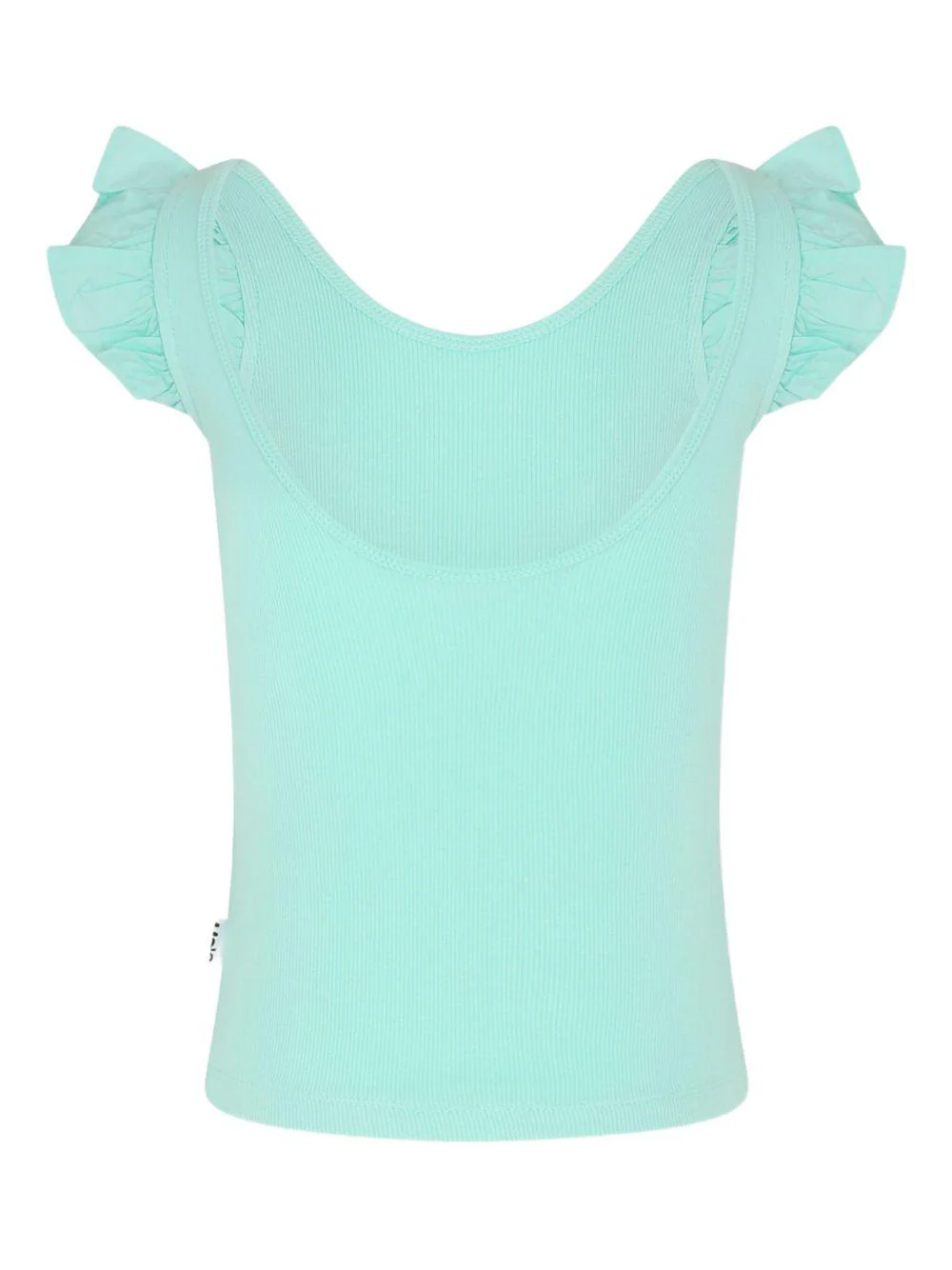 T-shirt per bambina Molo verde acquamarina a coste - Image 2