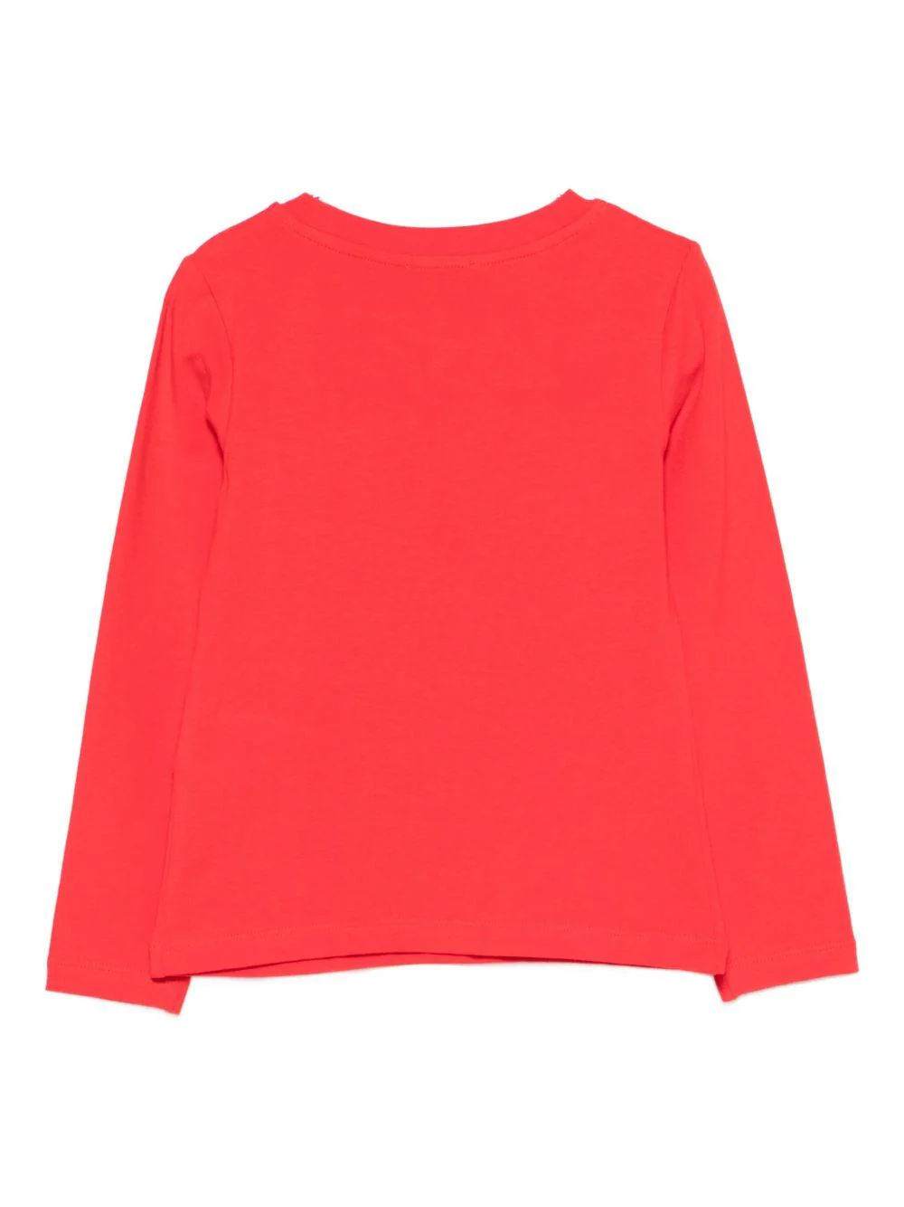 T-shirt per bambina Moschino Kids rosso maniche lunghe - Image 3