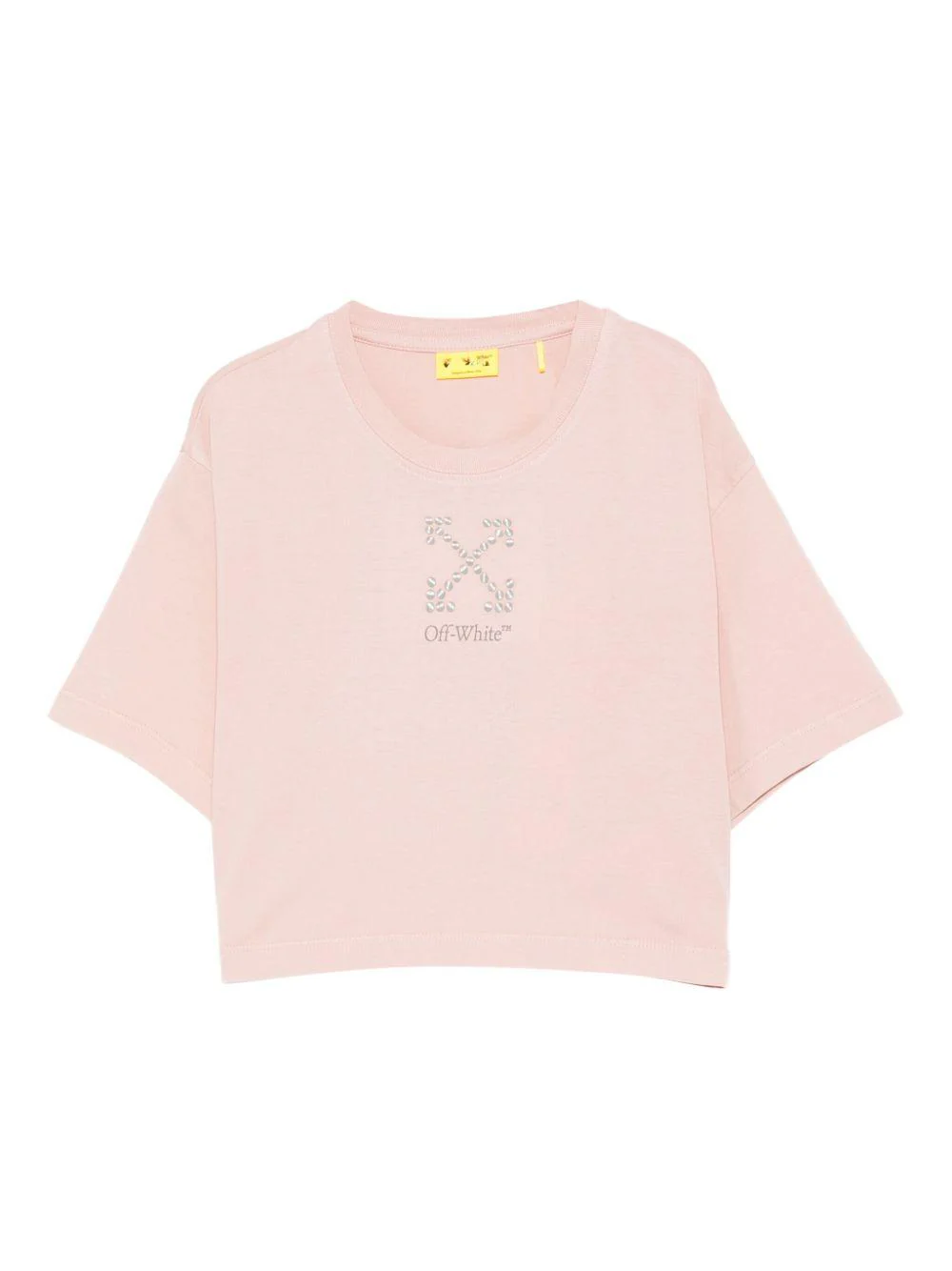 T-shirt per bambina Off-White Kids rosa con logo