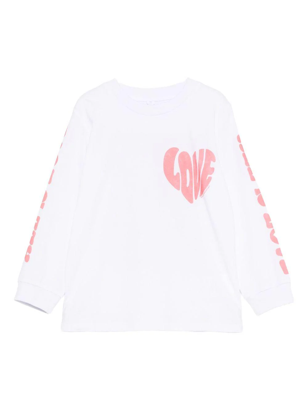 T-shirt per bambina Stella McCartney Kids bianca con stampa a cuore
