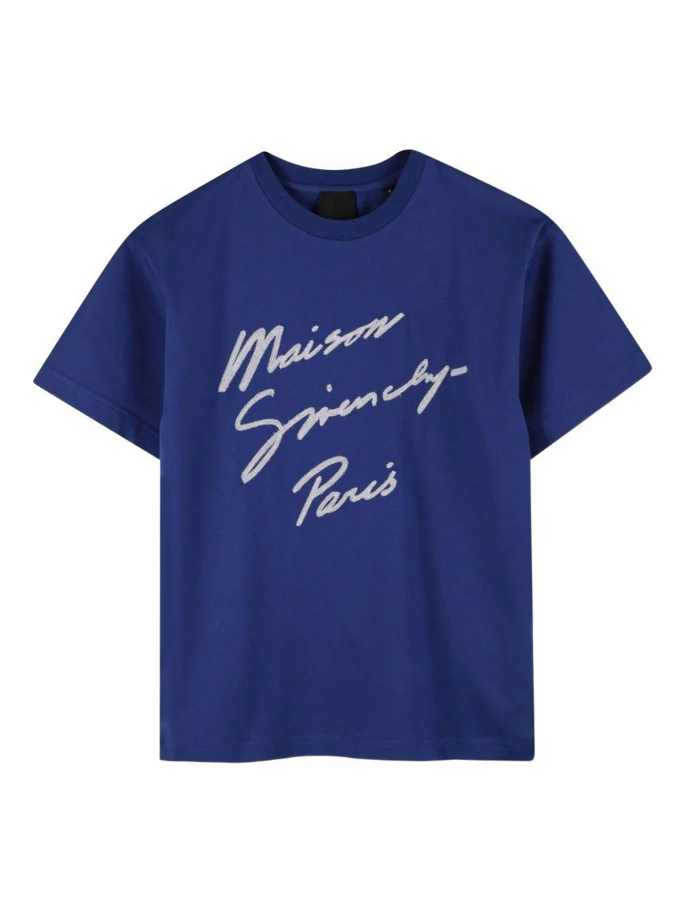 T-shirt per bambini Givenchy Kids blu con stampa logo bianco a lettere