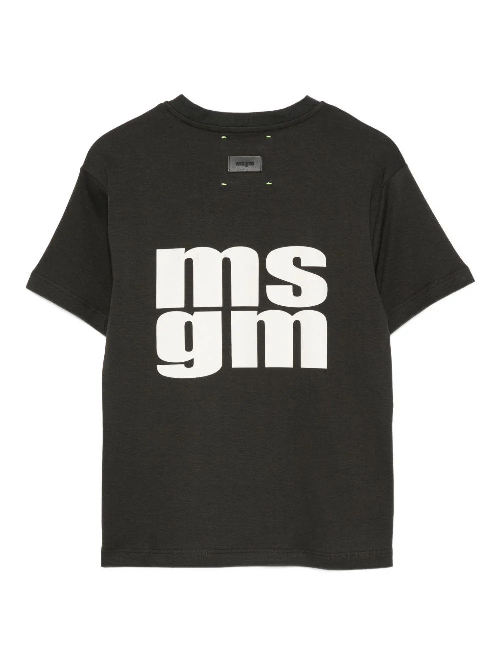 T-shirt per bambini MSGM Kids nero con stampa logo - Image 2