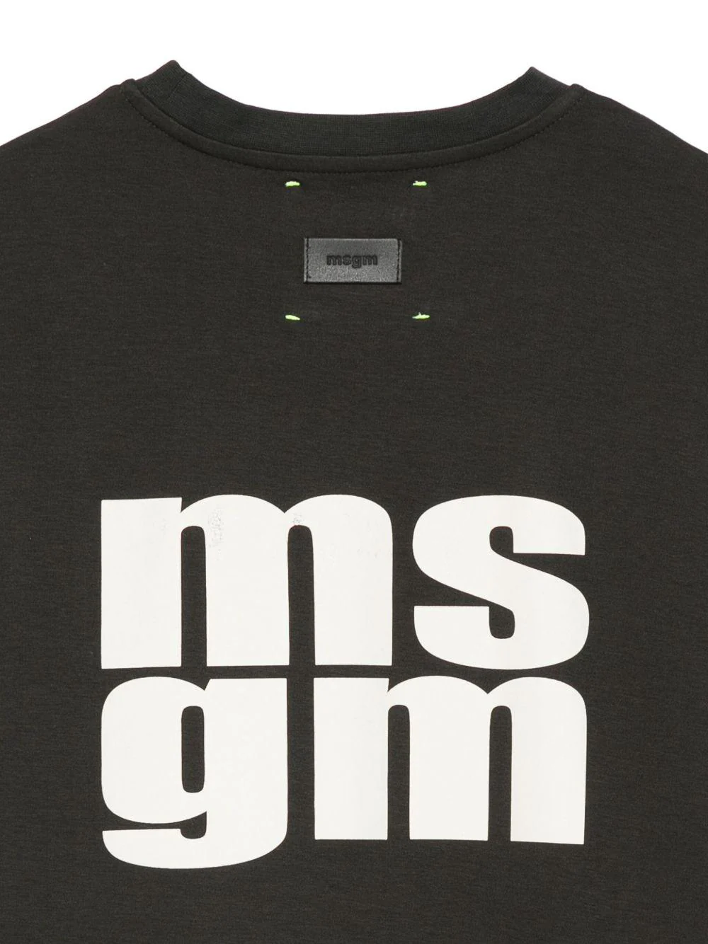 T-shirt per bambini MSGM Kids nero con stampa logo - Image 3