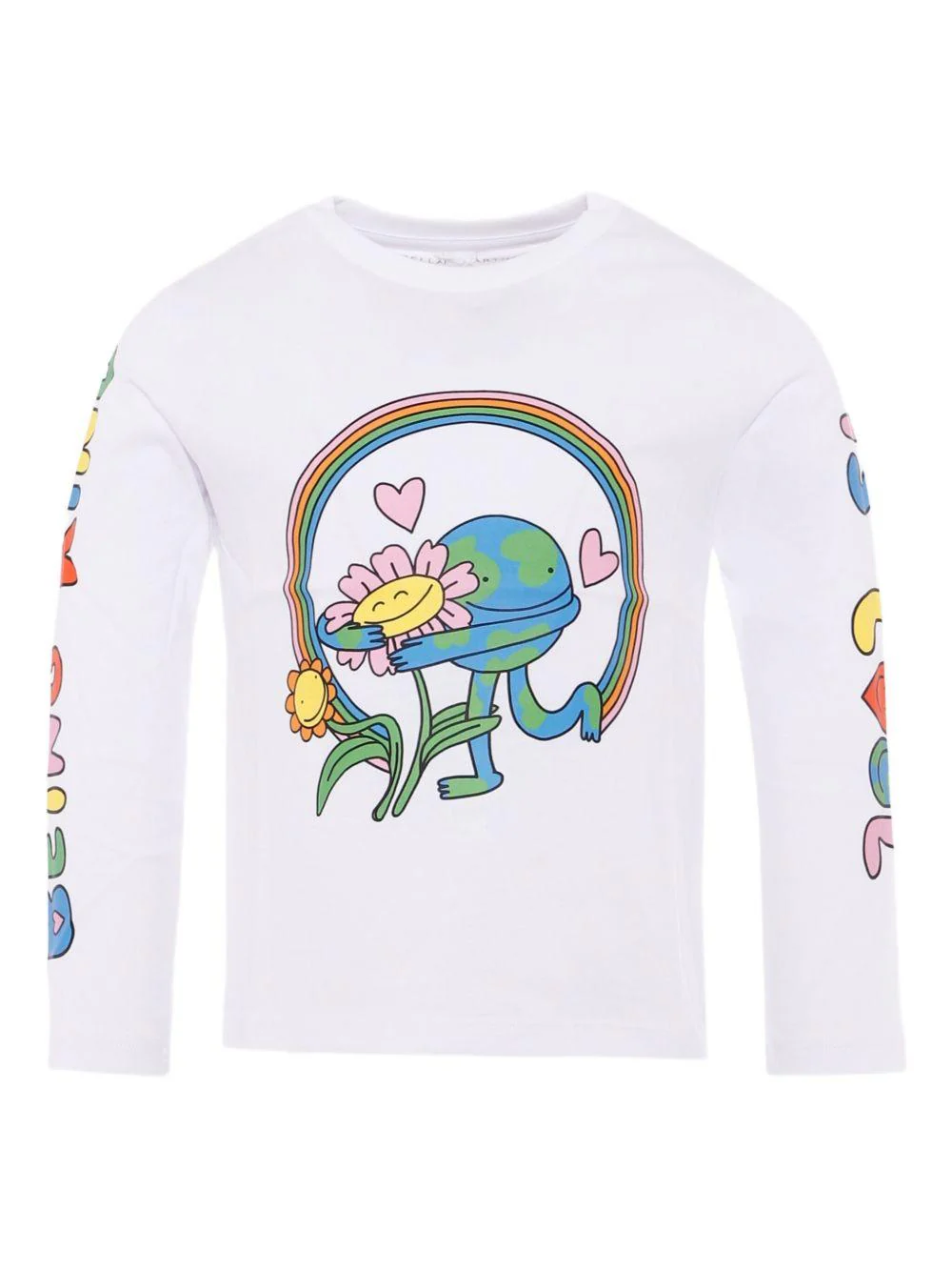 T-shirt per bambini Stella McCartney Kids bianco con stampa grafica