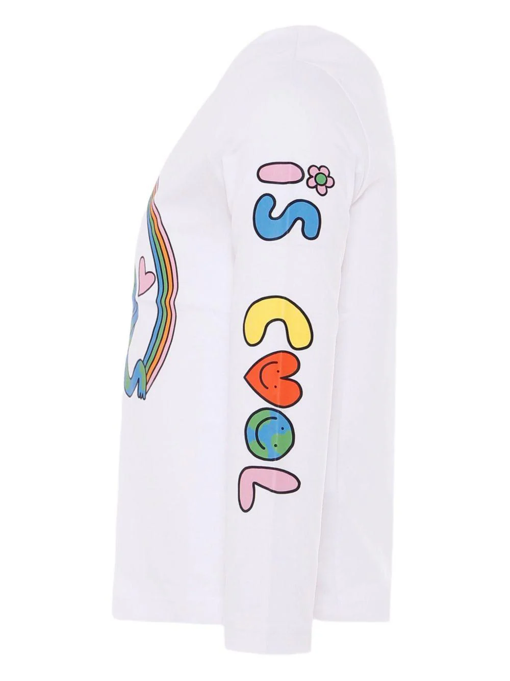 T-shirt per bambini Stella McCartney Kids bianco con stampa grafica - Image 2