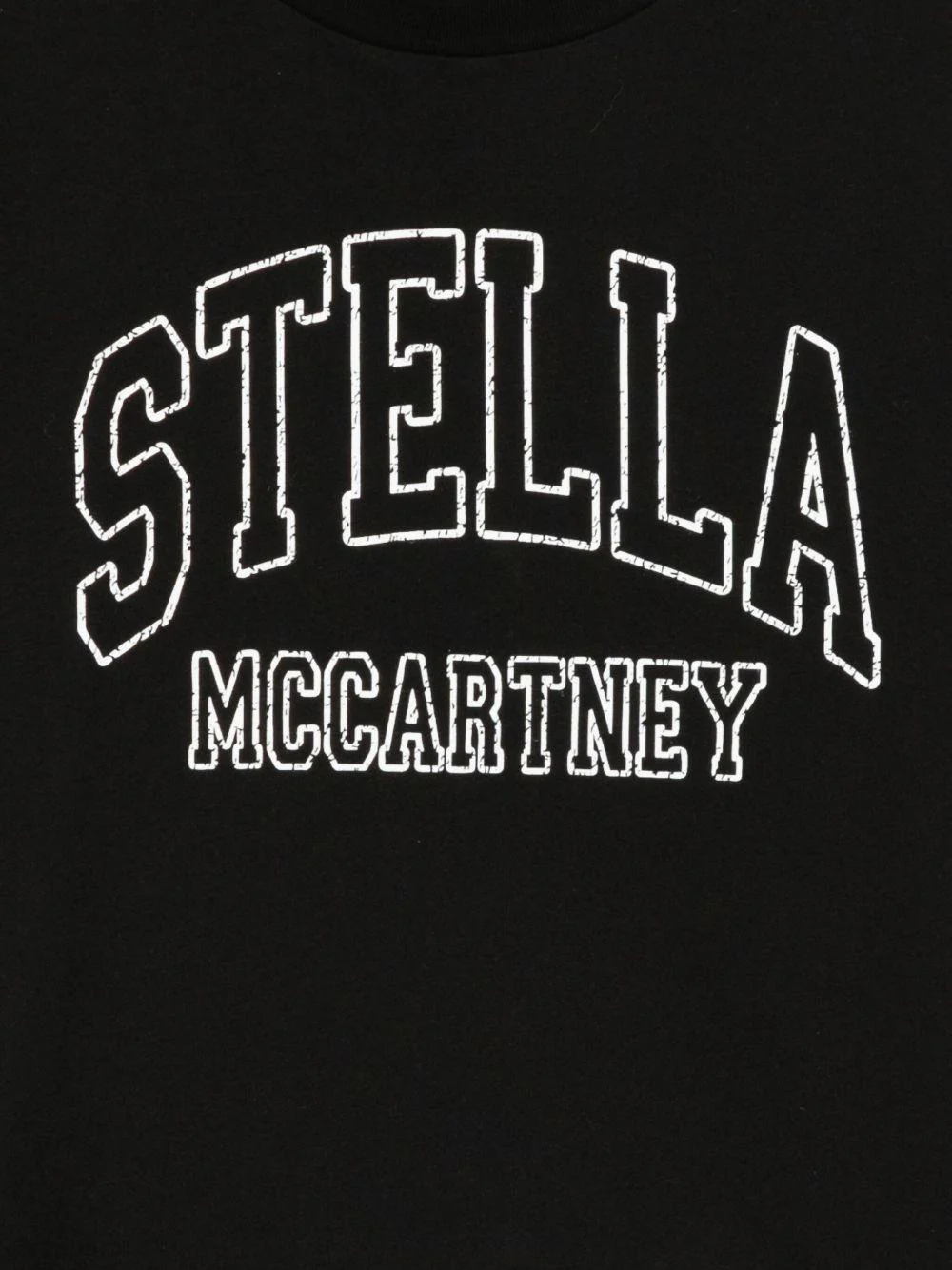 T-shirt per bambini Stella McCartney Kids nera con logo sul davanti - Image 3