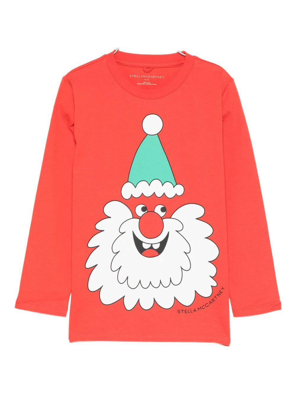 T-shirt per bambini Stella McCartney Kids rosso con stampa natalizia