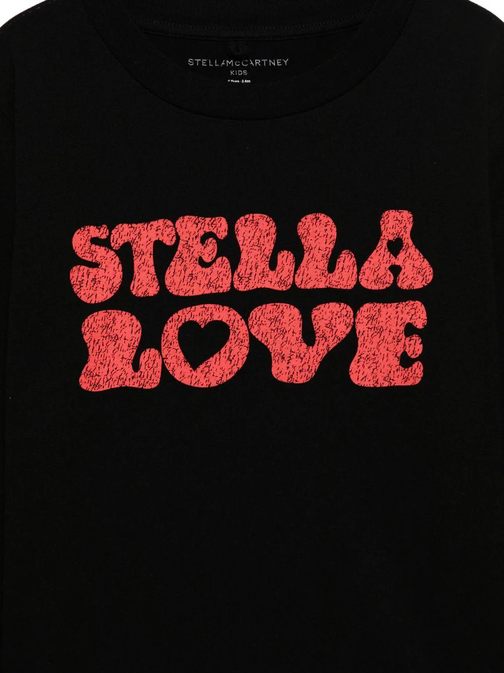 T-shirt per bambini Stella McCartney nera con stampa grafica frontale - Image 2