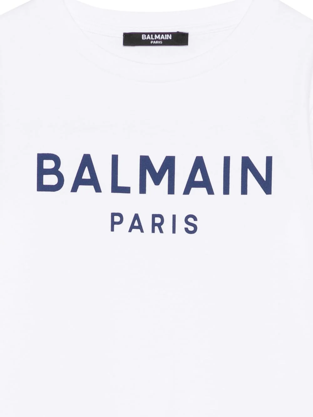 T-shirt per bambino Balmain Kids bianca con logo sul davanti - Image 5