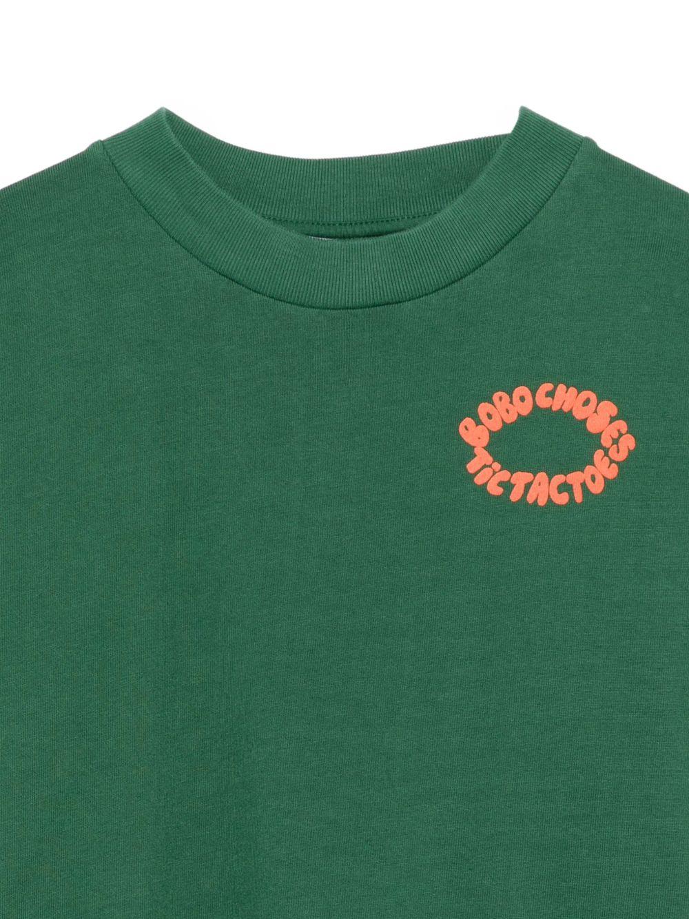 T-shirt per bambino Bobo Choses verde con stampa del logo - Image 2